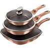 Zestaw patelni BERLINGER HAUS Metallic Line Rose Gold Edition BH/6195 (6 elementów)