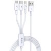 Kabel USB - Micro USB/USB-C/Lightning DEVIA 3w1 2A 1.2 m Biały
