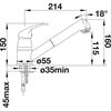 Bateria BLANCO Daras-S 526153 Czarny Typ Stojąca