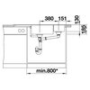 Zlewozmywak BLANCO Delta II 525867 Czarny Bateria w zestawie Nie