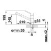 Bateria BLANCO Kano 526175 Czarny/chrom Rodzaj baterii Jednodźwigniowa