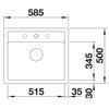 Zlewozmywak BLANCO Legra 6 526084 Czarny Głębokość [cm] 50
