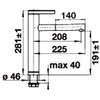 Bateria BLANCO Linee-S 526171 Czarny/chrom Wykonanie korpusu Silgranit