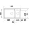 Zlewozmywak BLANCO Metra 9 525936 Czarny Szerokość [cm] 86