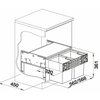 Sortownik odpadów BLANCO Compact 60/2 526207 2x17L Pojemność [l] 17