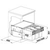 Sortownik odpadów BLANCO Select II 60/4 2x15L + 2x6L Materiał Tworzywo sztuczne