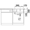 Zlewozmywak BLANCO Solis 340/180-U 526129 Stal szczotkowana Typ Podwieszany