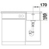 Zlewozmywak BLANCO Solis 340-U 526115 Stal szczotkowana Typ Podwieszany