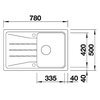 Zlewozmywak BLANCO Sona 45 S 525970 Czarny Ociekacz Tak