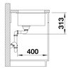 Zlewozmywak BLANCO Subline 320-U 525983 Czarny Typ Podwieszany