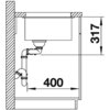 Zlewozmywak BLANCO Subline 430/270-U Silgranit PuraDur 525991 Czarny Głębokość [cm] 46