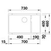 Zlewozmywak BLANCO Subline 700-U Level 526003 Czarny Wykonanie Silgranit PuraDur