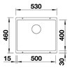 Zlewozmywak BLANCO Subline 500-U 525995 Czarny Bateria w zestawie Nie