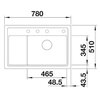 Zlewozmywak BLANCO Zenar XL 6 S Compact 526052 Czarny Wykonanie Silgranit PuraDur