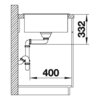 Zlewozmywak BLANCO ZIA 45 S Compact 526009 Czarny Typ Wpuszczany