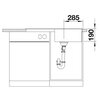 Zlewozmywak BLANCO ZIA 5 S 526015 Czarny Głębokość [cm] 19