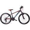 Rower młodzieżowy INDIANA X-Pulser 2.4 24 cale dla chłopca Czarno-niebieski Rama Aluminiowa, 14"