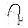 Bateria FALA Flexible 2 75675 Czarny Funkcje Obrotowa wylewka