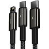 Kabel USB - USB - Lightning/USB-C/Micro USB BASEUS Tungsten Gold CAMLTWJ-01 1.5m Czarny Długość [m] 1.5