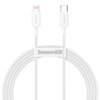 Kabel USB-C Lightning BASEUS Superior Series CATLYS-02 0.25m Biały