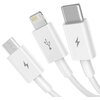 Kabel USB - USB - Lightning/USB-C/Micro USB BASEUS Superior Series CAMLTYS-02 1.5 m Biały Typ USB - Micro USB