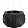 Donica PROSPERPLAST Beton Bowl DKB370-B411 Czarny Materiał Tworzywo sztuczne