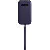 Etui APPLE Leather z MagSafe do iPhone 12 Pro Max Ciemny fiolet