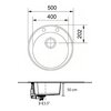 Zlewozmywak jednokomorowy FRANKE Sirius SOD 610-40 114.0476.408 Kamienny szary 50x50 Typ Wbudowywany