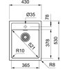 Zlewozmywak jednokomorowy FRANKE Sirius SID 610-40 114.0496.101 Biały polarny 53x43 Typ Wbudowywany