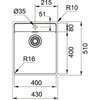 Zlewozmywak FRANKE Maris MRX 210-40 TL 127.0544.021 Stalowy Wykonanie Stal szlachetna