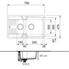 Zlewozmywak półtorakomorowy z ociekaczem FRANKE Euroform EFL 651-78 101.0060.613 Len 47.5x78 Typ Wbudowywany