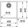Zlewozmywak jednokomorowy FRANKE Maris MRX 110-40 122.0543.995 Stalowy 44x44 Wykonanie Stal szlachetna