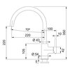 Bateria FRANKE Lina XL 115.0626.026 Beżowy Rodzaj baterii Jednodźwigniowa