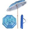 Parasol plażowo-ogrodowy ROYOKAMP 1036182 Biało-niebieski Materiał Metal