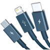 Kabel USB - Micro USB/USB-C/Lightning BASEUS Superior Series 3w1 1.5 m Typ USB-A - Lightning
