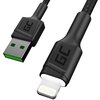 Kabel USB - Lightning GREEN CELL Ray 2 m Czarny (3 szt.) Gwarancja 24 miesiące