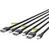 Kabel USB - Lightning GREEN CELL Ray 1.2 m Czarny (3 szt.) Długość [m] 1.2