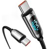 Kabel USB-C - USB-C BASEUS CATSK-B01 z wyświetlaczem LCD 100W 1 m Czarny Kabel kątowy Nie