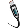 Kabel USB-C - USB-C BASEUS CATSK-B01 z wyświetlaczem LCD 100W 1 m Czarny Złącze 1 USB-C