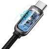 Kabel USB-C - USB-C BASEUS CATSK-B01 z wyświetlaczem LCD 100W 1 m Czarny Złącze 2 USB-C