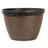 Doniczka SASKA GARDEN 30.5 cm Brązowy Obróbka Materiał odporny na warunki atmosferyczne