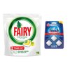 Kapsułki do zmywarek FAIRY Original All In One Lemon - 84 szt. + Kapsułki do czyszczenia zmywarki FINISH - 3 szt.