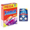 Tabletki do zmywarek SOMAT All in 1 Lemon & Lime - 80 szt. + Kapsułki do czyszczenia zmywarki FINISH - 3 szt.