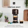 Ekspres DELONGHI Nespresso Vertuo Next ENV 120.BW Brązowy System kapsuł Nespresso Centrifusion