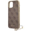 Etui GUESS 4G Charms Collection do Apple iPhone 12/12 Pro Brązowy Dominujący kolor Brązowy