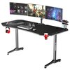 Biurko gamingowe ULTRADESK Frag XXL Czarny Struktura blatu Carbon