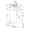 Okap FABER Cylindra Plus EV8 335.0606.998 P1291 Czarny mat 680m3/h 66dB klasa A Szerokość [cm] 37