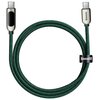 Kabel USB-C - USB-C BASEUS CATSK-B06 z wyświetlaczem LCD 100W 1 m Zielony Gwarancja 24 miesiące