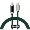 Kabel USB-C - USB-C BASEUS CATSK-B06 z wyświetlaczem LCD 100W 1 m Zielony Rodzaj Kabel