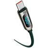 Kabel USB-C - USB-C BASEUS CATSK-B06 z wyświetlaczem LCD 100W 1 m Zielony Złącze 1 USB-C